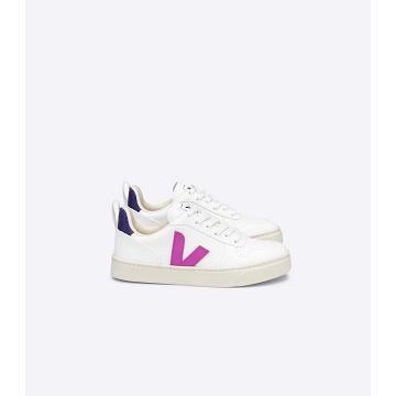 Veja V-10 LACES CWL Tenisky Detske White/Purple | SK 864UZG